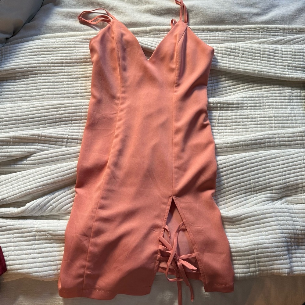 By the way Peach dress